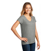 District Women's Light Heather Grey Re-Tee V-Neck