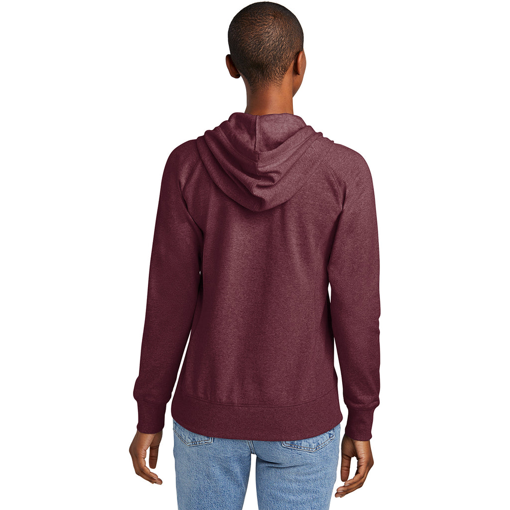 District Women's Maroon Heather Re-Fleece Hoodie