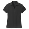 Eddie Bauer Women's Black Cotton Pique Polo