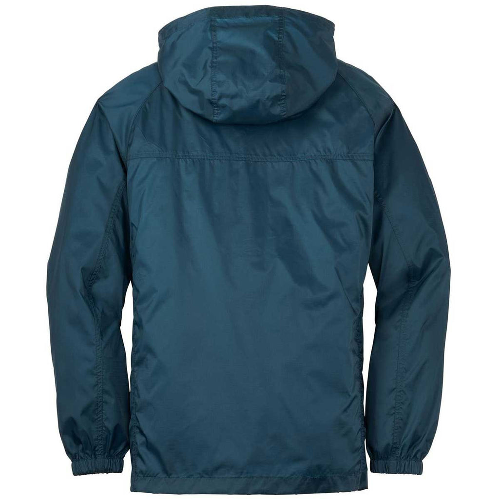 Eddie Bauer Men's Adriatic Blue Packable Wind Jacket