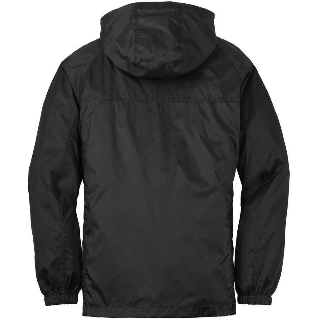 Eddie Bauer Men's Black Packable Wind Jacket