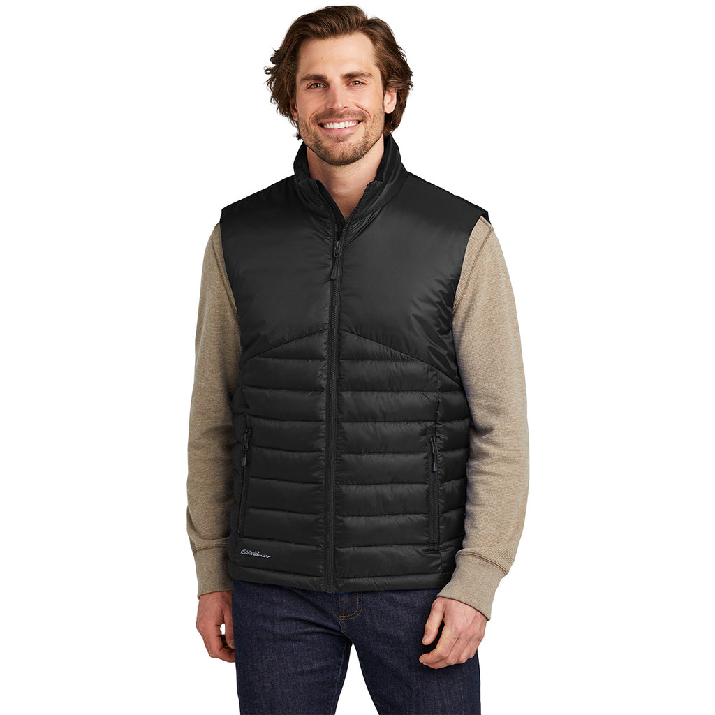 Eddie Bauer Men's Deep Black Quilted Vest