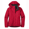 Eddie Bauer Women's Radish Red/Grey Steel Rain Jacket