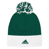 adidas Dark Green Cuffed Pom Beanie