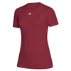 adidas Women's Collegiate Burgundy Creator Short Sleeve Tee