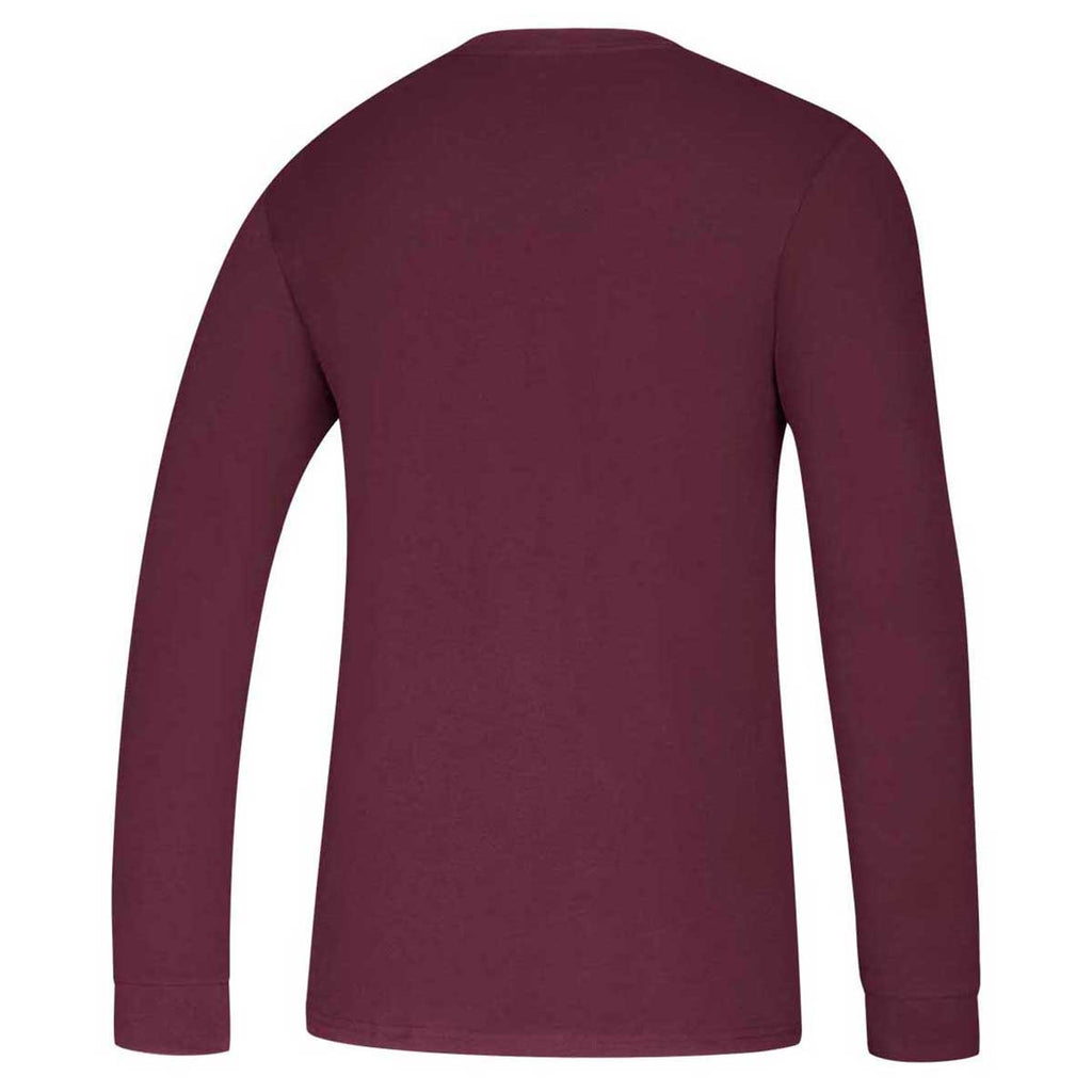 adidas Men's Maroon Amplifier Long Sleeve Tee