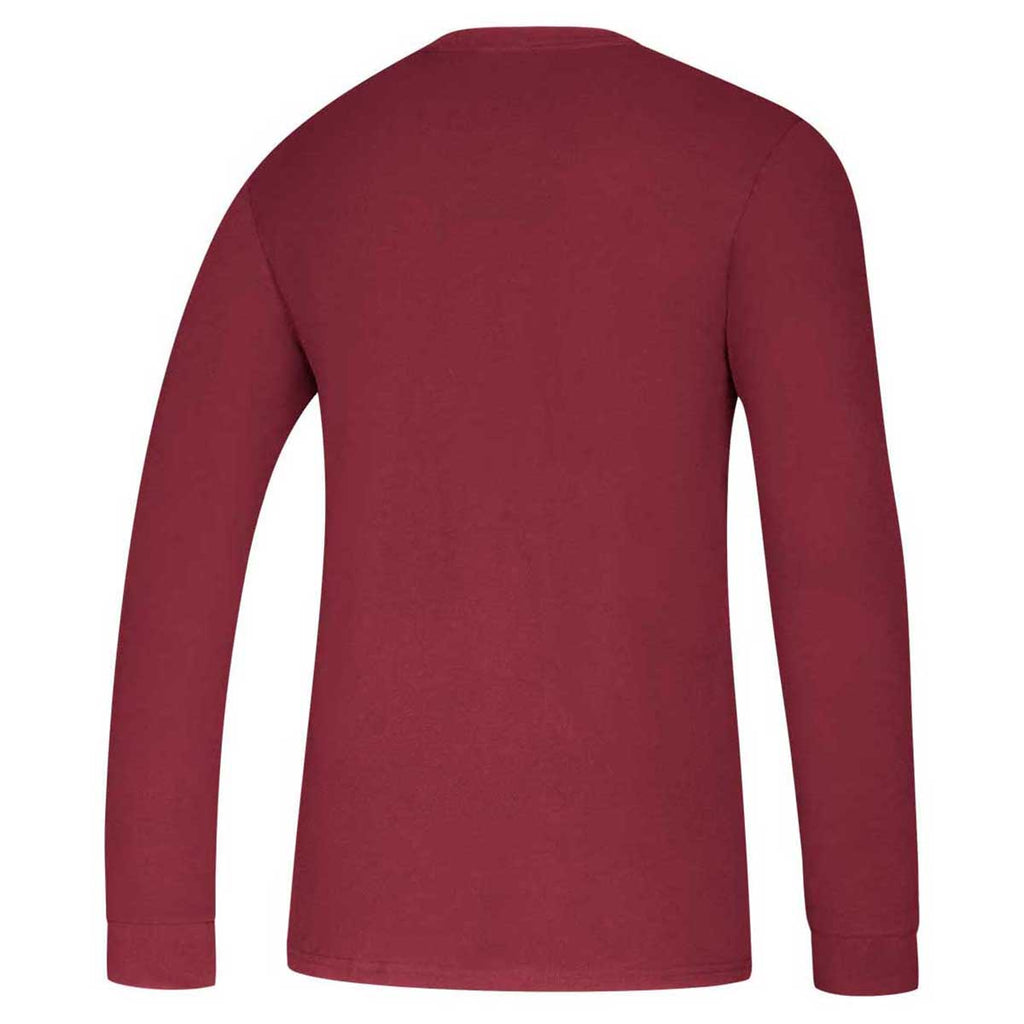 adidas Men's Collegiate Burgundy Amplifier Long Sleeve Tee