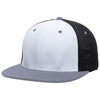 Pacific Headwear White/Black/Graphite Premium M2 Performance Trucker FlexFit Cap