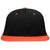 Pacific Headwear Black/Orange Premium P-Tec FlexFit Cap