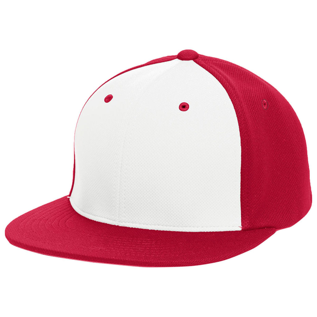 Pacific Headwear White/Red/Red Premium P-Tec FlexFit Cap