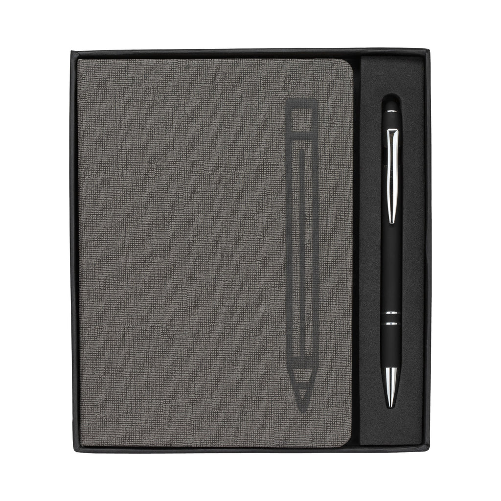 Logomark Grey Manhatten Gift Set w/ Magnetic Journal and Pen