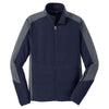 Port Authority Men's True Navy/ Pearl Grey Colorblock Microfleece Jacket