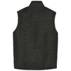 Port Authority Men's Black Heather Sweater Fleece Vest