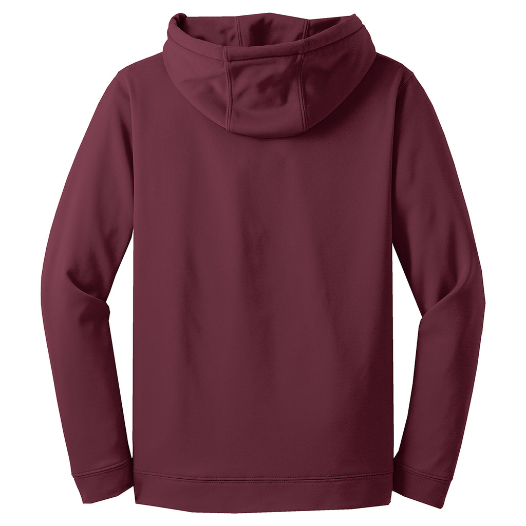 Sport-Tek Men's Maroon Sport-Wick Fleece Hooded Pullover