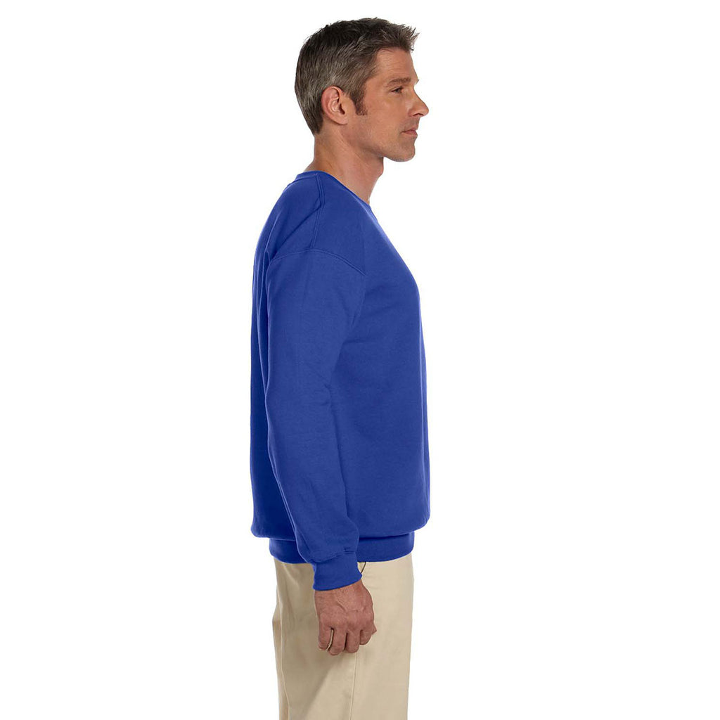 Hanes Men's Deep Royal 9.7 oz. Ultimate Cotton 90/10 Fleece Crew