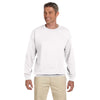 Hanes Men's White 9.7 oz. Ultimate Cotton 90/10 Fleece Crew