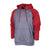 BAW Men's Heather Black/Red Raglan Sleeve Fleece Hooded