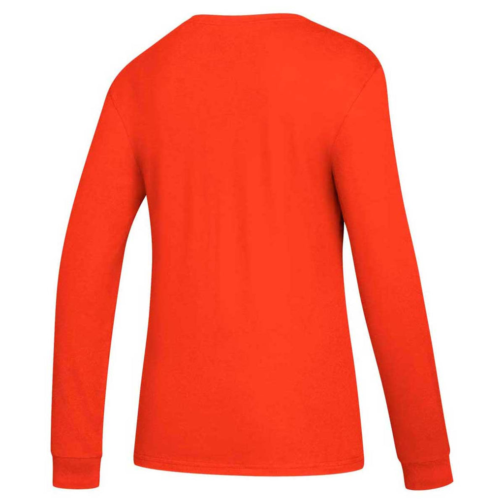 adidas Women's Collegiate Orange Amplifier Long Sleeve Tee