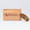 Woodchuck USA Mahogany Wood Luggage Tag