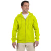 Gildan Unisex Safety Green DryBlend 9 oz. 50/50 Full Zip Hoodie