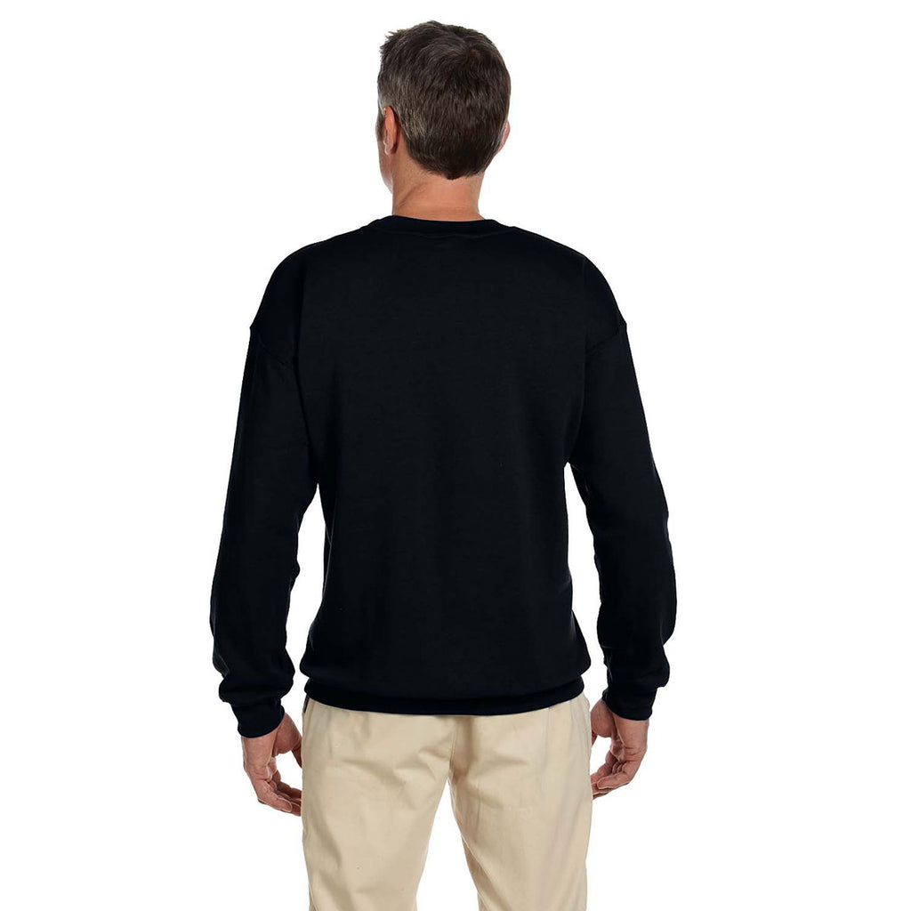 Gildan Unisex Black Heavy Blend 50/50 Fleece Crew