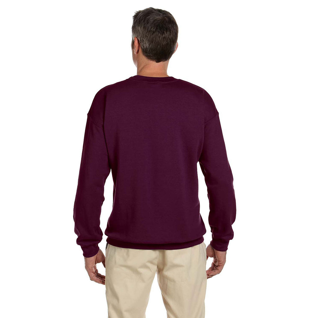 Gildan Unisex Maroon Heavy Blend 50/50 Fleece Crew