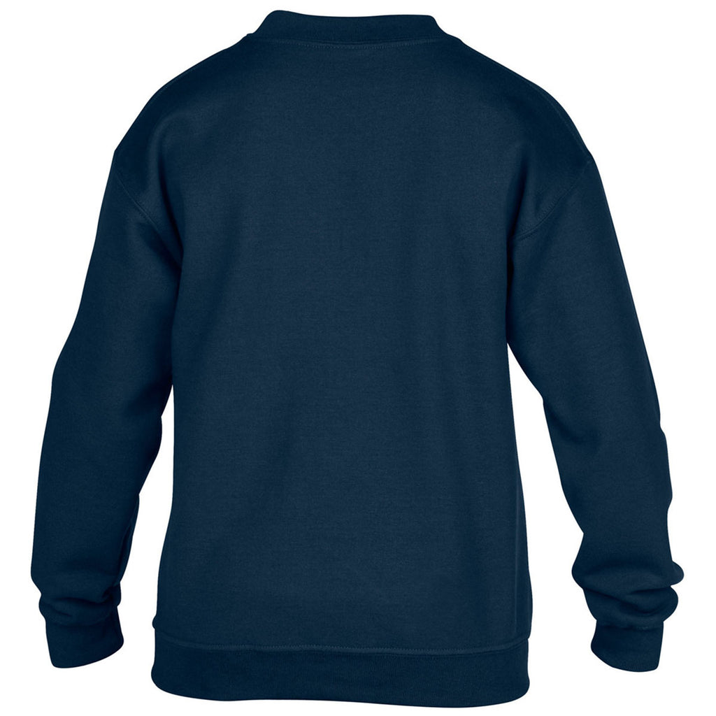 Gildan Youth Navy Heavy Blend 8 oz. 50/50 Fleece Crew