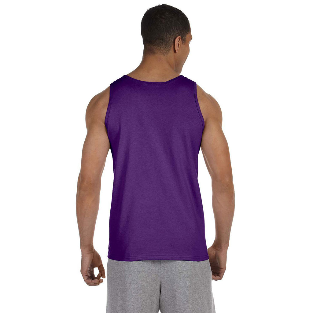 Gildan Men's Purple Ultra Cotton 6 oz. Tank