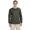 Gildan Men's Military Green Ultra Cotton Long Sleeve T-Shirt