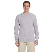Gildan Men's Sport Grey Ultra Cotton Long Sleeve T-Shirt