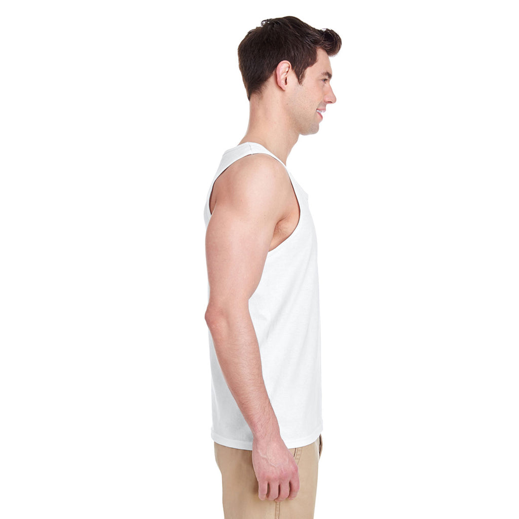 Gildan Men's White Heavy Cotton 5.3 oz. Tank