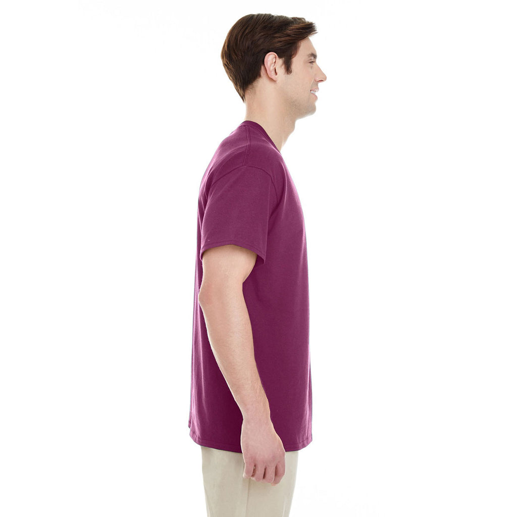 Gildan Men's Maroon Heavy Cotton 5.3 oz. Pocket T-Shirt