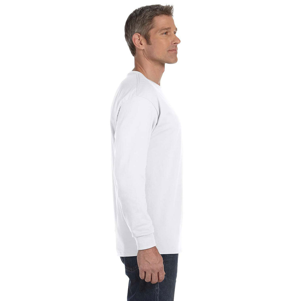 Gildan Men's White 5.3 oz. Long Sleeve T-Shirt