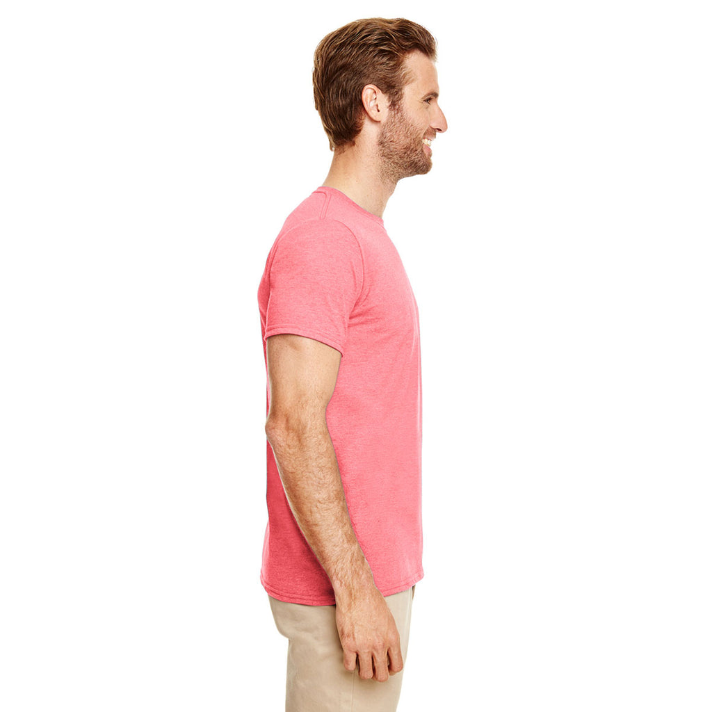 Gildan Men's Heather Coral Silk Softstyle 4.5 oz. T-Shirt