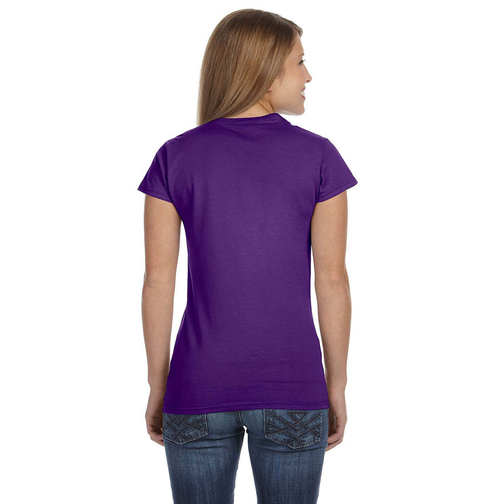 Gildan Women's Purple Softstyle 4.5 oz. Fitted T-Shirt