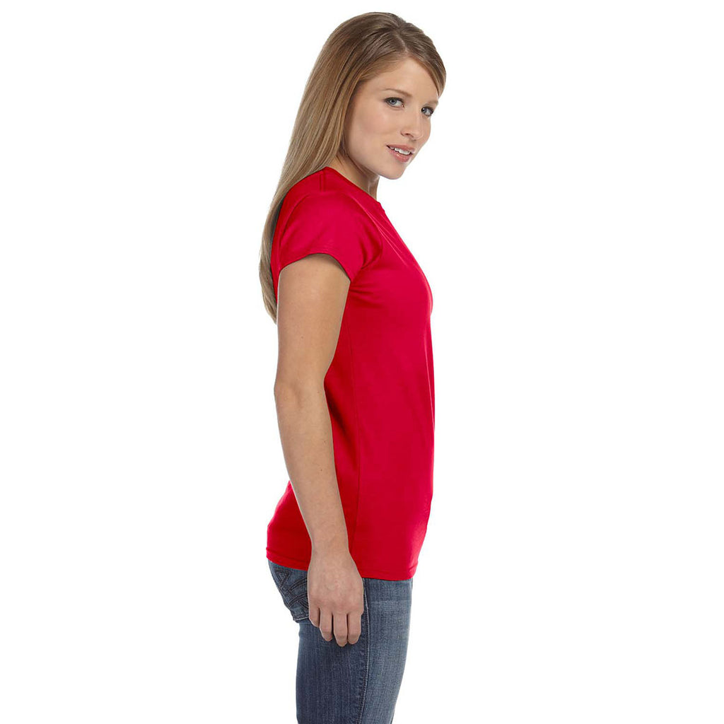 Gildan Women's Red Softstyle 4.5 oz. Fitted T-Shirt