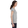 Gildan Women's RS Sport Grey SoftStyle 4.5 oz. Fitted V-Neck T-Shirt