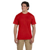 Gildan Unisex Red 5.5 oz. 50/50 Pocket T-Shirt