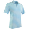 Greg Norman Men's Seaside Blue Heather LAB Stripe Polo