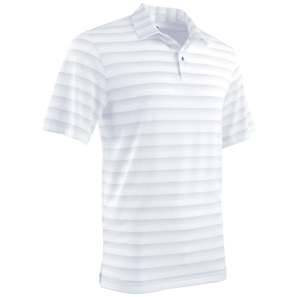 Greg Norman Men's White LAB Stripe Polo