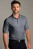 Greg Norman Men's Black Protek Micro Stripe Polo