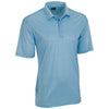 Greg Norman Men's Misty Blue Microlux Cart Print Polo