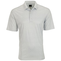 Greg Norman Men's White Microlux Cart Print Polo