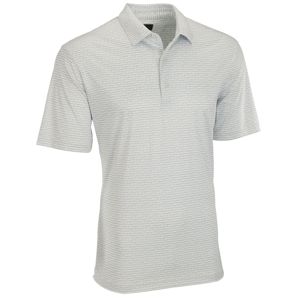 Greg Norman Men's White Microlux Cart Print Polo