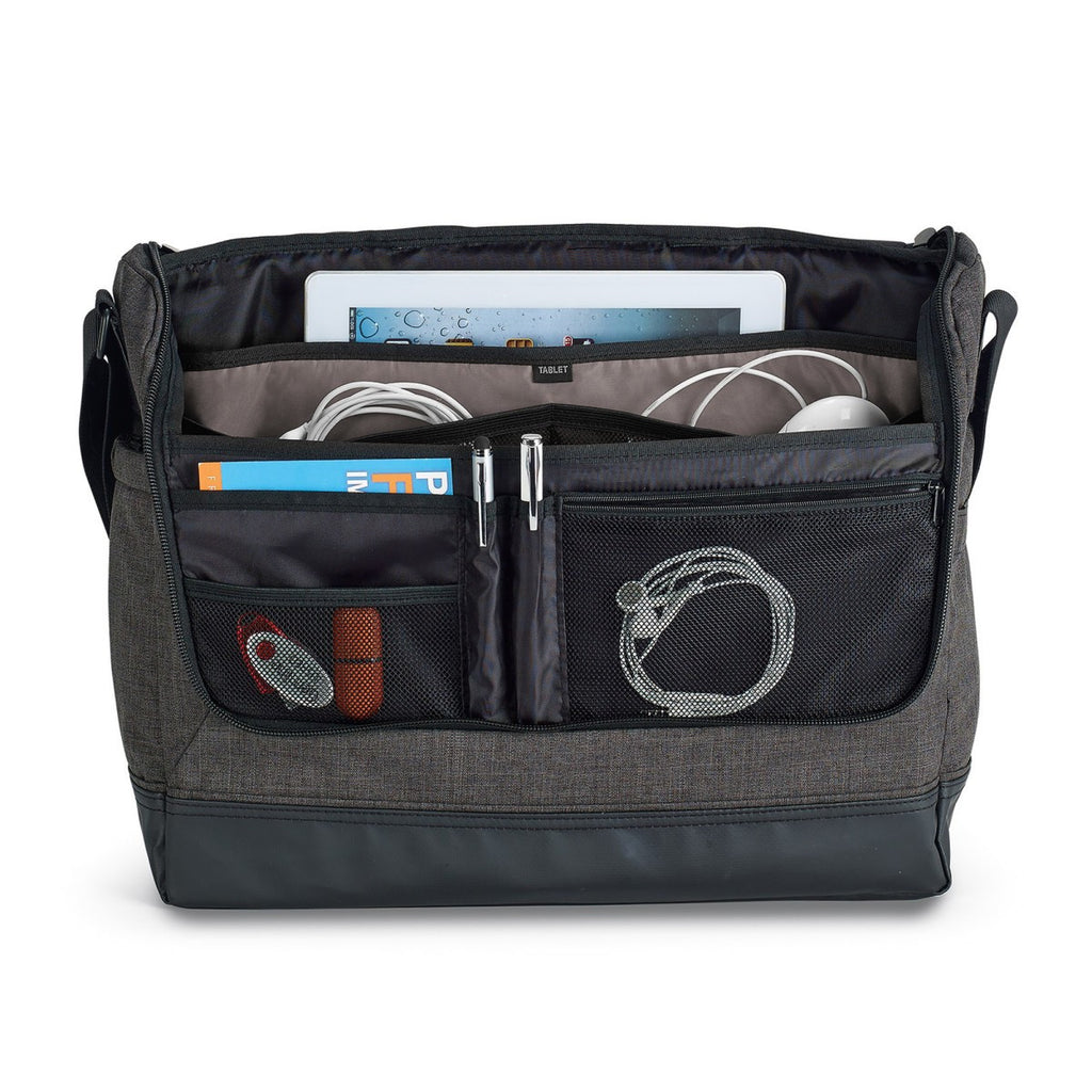 Heritage Supply Charcoal Heather Tanner Computer Messenger Bag