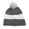 Paramount Apparel Heather Grey/White Heather Pom Knit Beanie