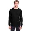 Fruit of the Loom Men's Black Ink ICONIC Long Sleeve T-Shirt