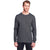 Fruit of the Loom Men's Charcoal Grey ICONIC Long Sleeve T-Shirt