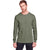 Fruit of the Loom Men's Military Green Heather ICONIC Long Sleeve T-Shirt