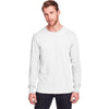 Fruit of the Loom Men's White ICONIC Long Sleeve T-Shirt